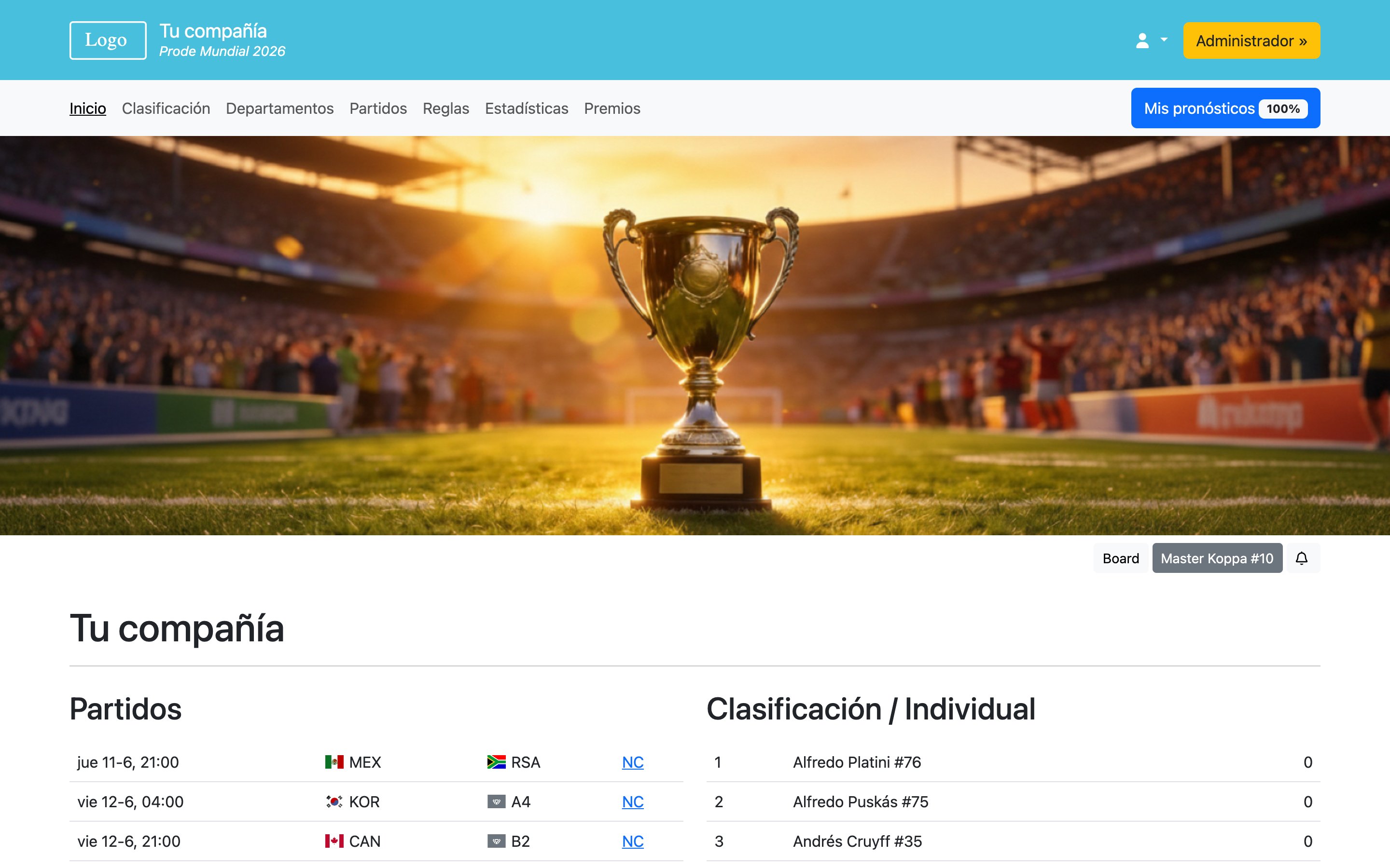 Prode Copa Mundial 2026 - Home